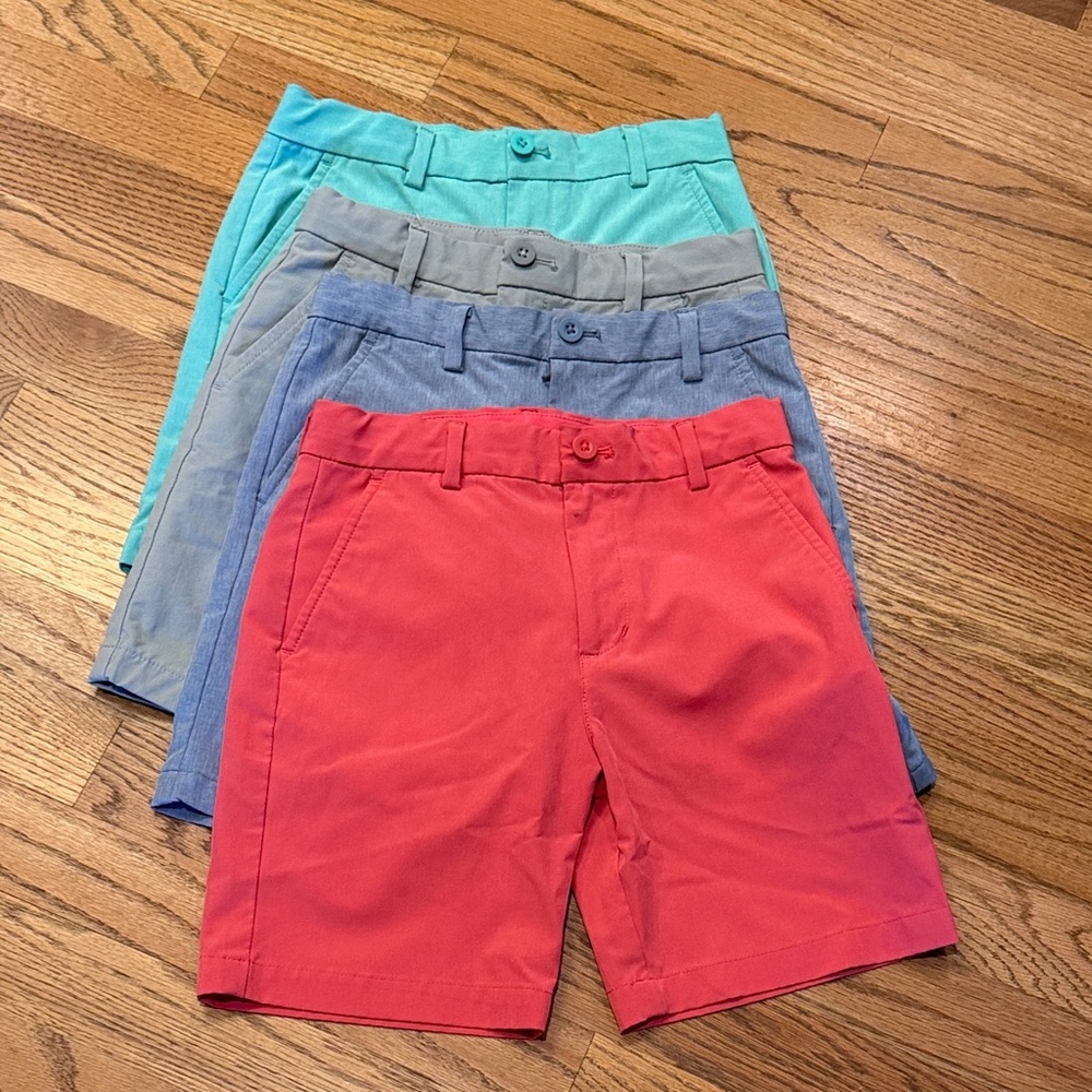 Vineyard Vines Kids Shorts Pack - Coral, Light Blue, Gray, Mint